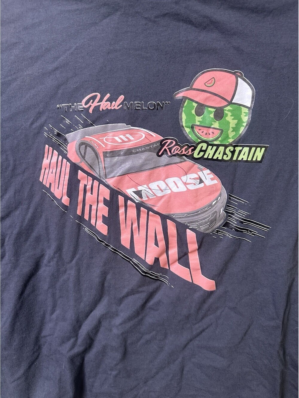 Ross Chastain Hail Melon Shirt L NASCAR Haul The Wall Racing Graphic Tee